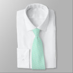 Mint Yellow Stripe Pattern Tie<br><div class="desc">Trendy mint colour tie with yellow and white stripes pattern.</div>