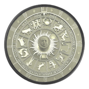 Mint Zodiac Wheel Hockey Puck