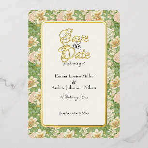 Minted Elegance, Tiger Lilies, Save the Date,