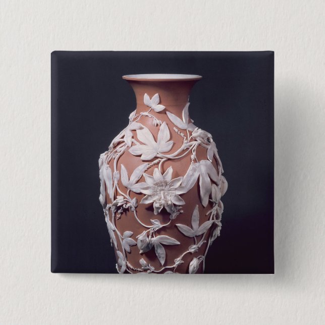 Minton Parian Ware vase, 1894 15 Cm Square Badge (Front)