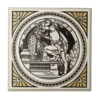 Minton Shakespeare Romeo & Juliet Tile 1870s Repro