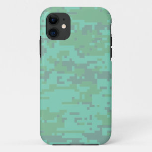 Minty Digital Camo Pattern iPhone 11 Case