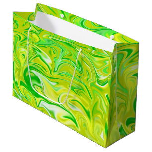 Minty Green Twirly Marble,  Large Gift Bag