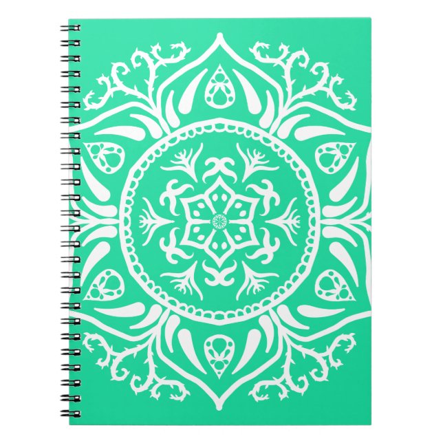 Minty Mandala Notebook (Front)