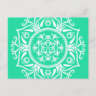 Minty Mandala Postcard