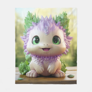 Minty, the charming Axolotl Fleece Blanket