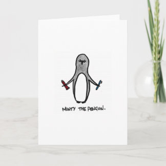 Minty The Penguin Holiday Card