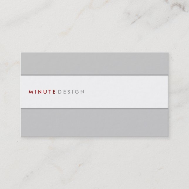 Minute Design Business Card (Front)