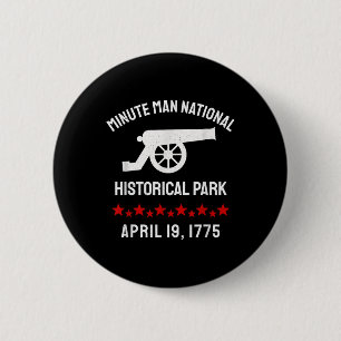 Minute Man National Historical Park Revolutionary 6 Cm Round Badge