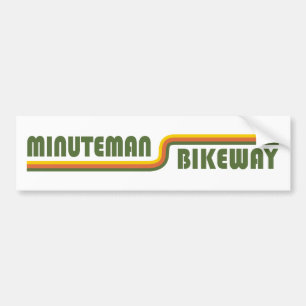 Minuteman Bikeway Boston Massachusetts Bumper Sticker