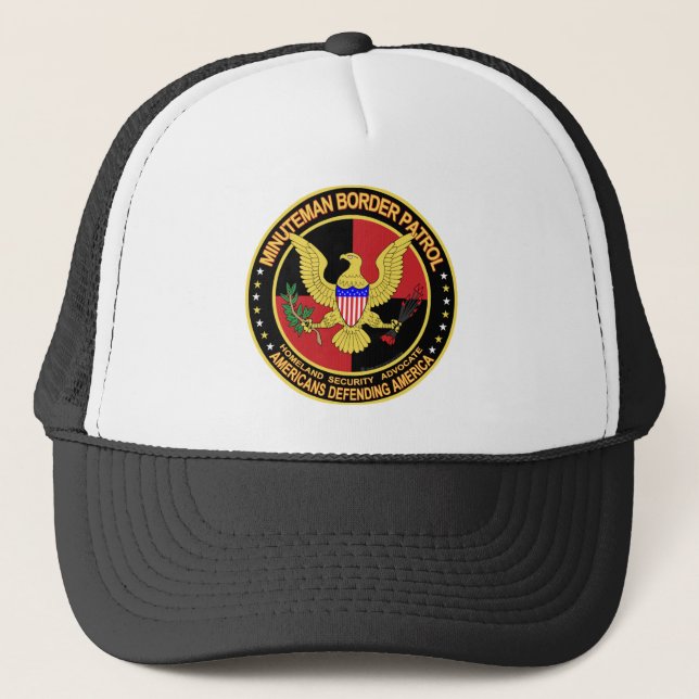 Minuteman Border Patrol  (v157-9) Trucker Hat (Front)