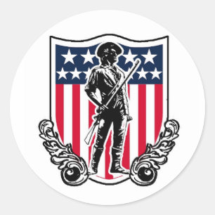 Minuteman Shield Sticker