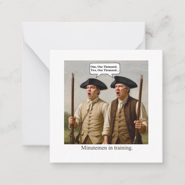 Minutemen in training. card (Front)