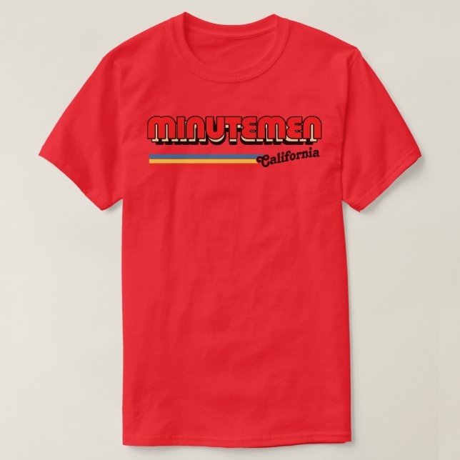 Minutemen San Pedro Retro Style Design 1 T-Shirt (Design Front)