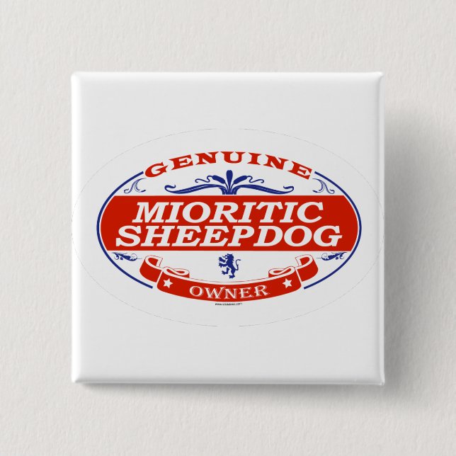 Mioritic Sheepdog 15 Cm Square Badge (Front)