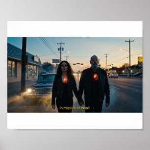 Miquiztli Calavera Lovers Stroll - Poster