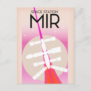 MIR Russian Space Station poster Postcard