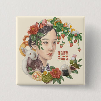 Mira Kira & friends 15 Cm Square Badge