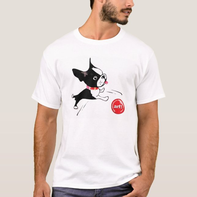 Mirabelle the boston terrier bounce Tshirt (Front)