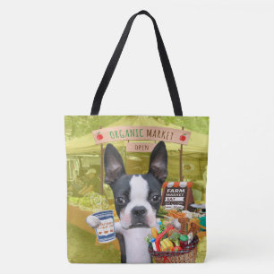 Mirabelle, the boston terrier farmer's market tote