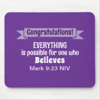 Miracle Bible Verse Christian Faith Royal Purple