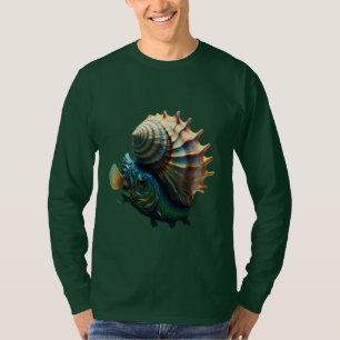 Miracle Fish and Conch" Basic Long Sleeve T-Shirt