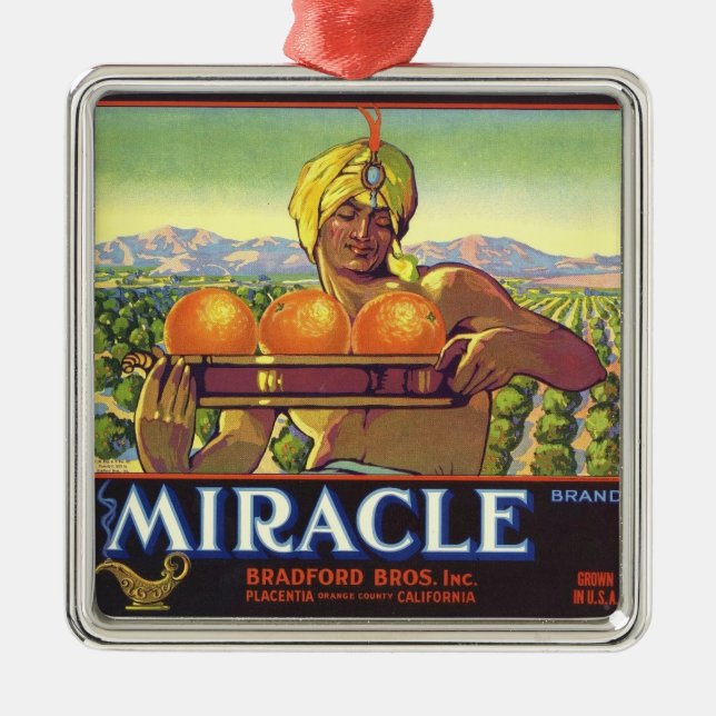 Miracle Genie  Metal Tree Decoration (Front)