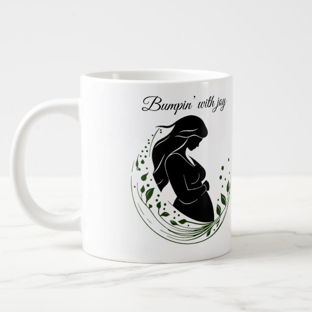 Miracle in Motion – Parents-to-Be Line Art Mug 🤍 (Left)