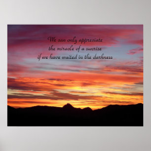 Miracle of a sunrise inspirational poster