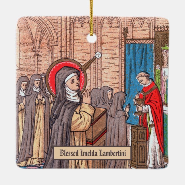 Miracle of Bl. Imelda Lambertini (VVP 010) Ceramic Ornament (Back)