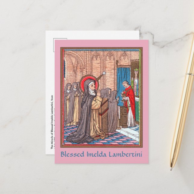 Miracle of Bl. Imelda Lambertini (VVP 010) Postcard (Front/Back In Situ)