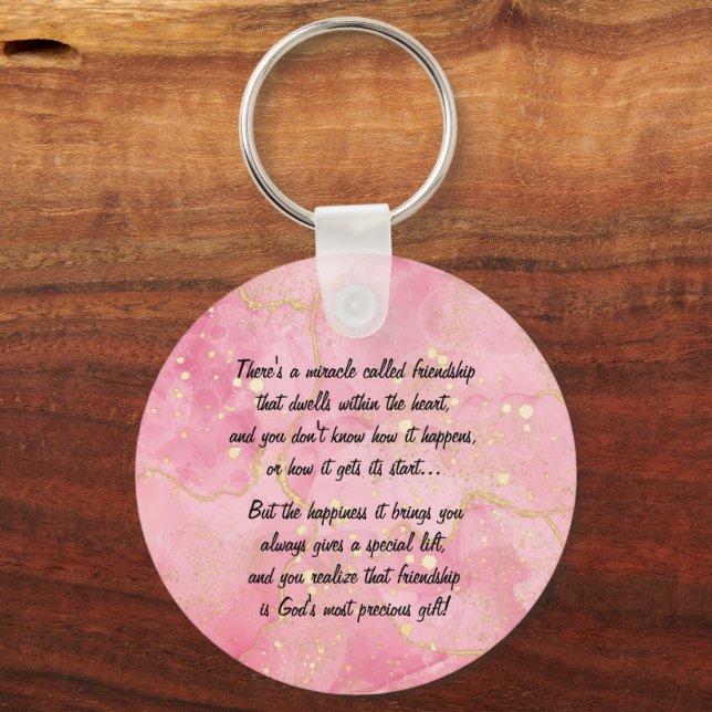 Miracle Of Friendship Poem Keychain (Front)