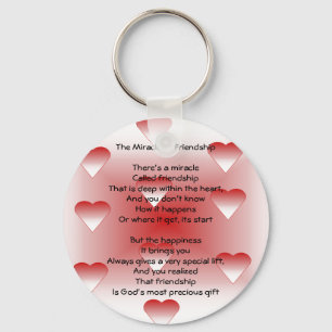 Miracle of Friendship Poem Keychain