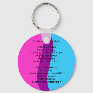 Miracle of Friendship Poem Keychain