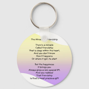 Miracle of Friendship Poem Keychain