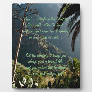 Miracle of friendship Poem Plaque
