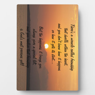 Miracle of friendship Poem Plaque