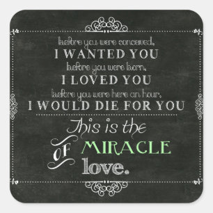 Miracle of Love Square Sticker