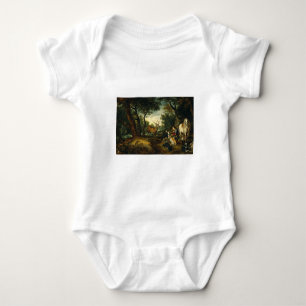 Miracle of Saint Hubert by Peter Paul Rubens  Baby Bodysuit