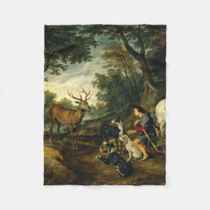 Miracle of Saint Hubert by Peter Paul Rubens Fleece Blanket