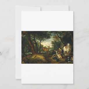 Miracle of Saint Hubert by Peter Paul Rubens  Holiday Card