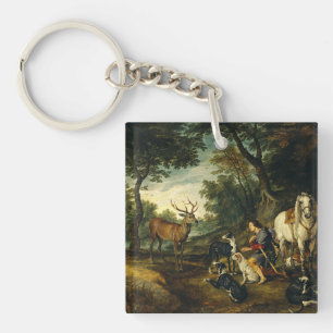 Miracle of Saint Hubert by Peter Paul Rubens  Key Ring