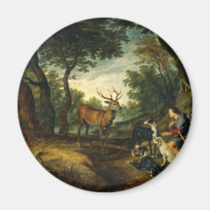 Miracle of Saint Hubert by Peter Paul Rubens Magnet