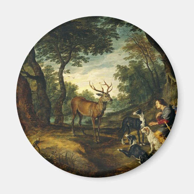 Miracle of Saint Hubert by Peter Paul Rubens  Magnet (Front)