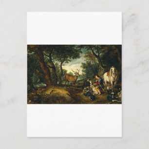 Miracle of Saint Hubert by Peter Paul Rubens Postcard