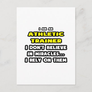 Miracles and Athletic Trainers ... Funny Postcard