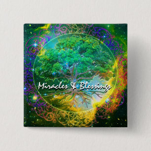 Miracles and Blessings 15 Cm Square Badge