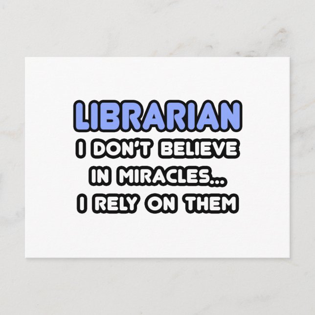 Miracles and Librarians Postcard (Front)