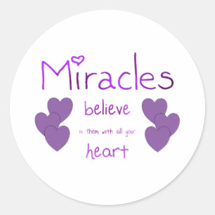 Miracles Classic Round Sticker