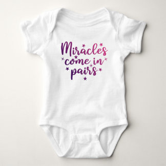 Miracles Come In Pairs Twin Baby Bodysuit